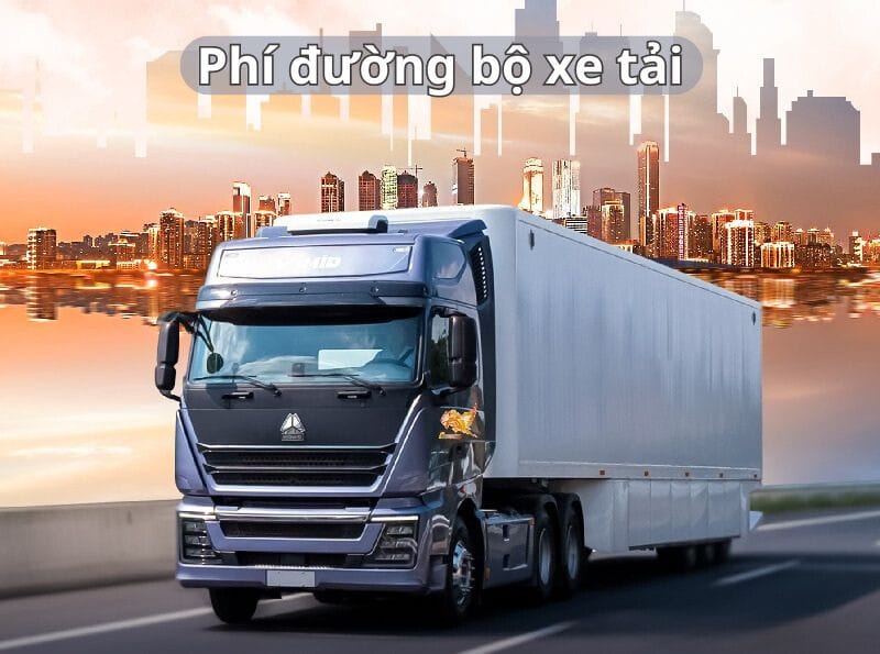 Hình ảnh xe tải trên đường, minh họa việc đóng phí đường bộ xe tải