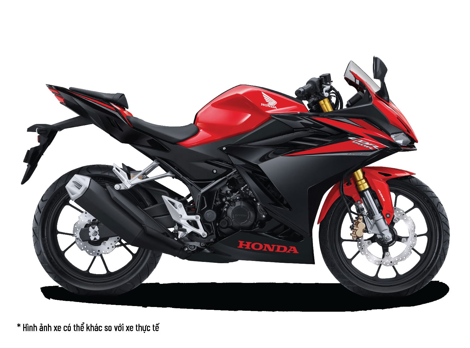 Honda CBR150R màu đỏ đen, mẫu sportbike côn tay Honda nhỏ gọn với thiết kế thể thao