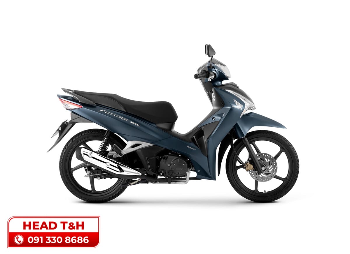 Honda Future 125 FI đặc biệt phanh đĩa vành đúc màu xanh đen, nổi bật với màu sắc mạnh mẽ và cá tính.