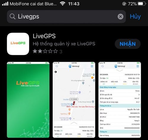 Hướng dẫn tải ứng dụng định vị xe máy LiveGPS trên điện thoại iPhone