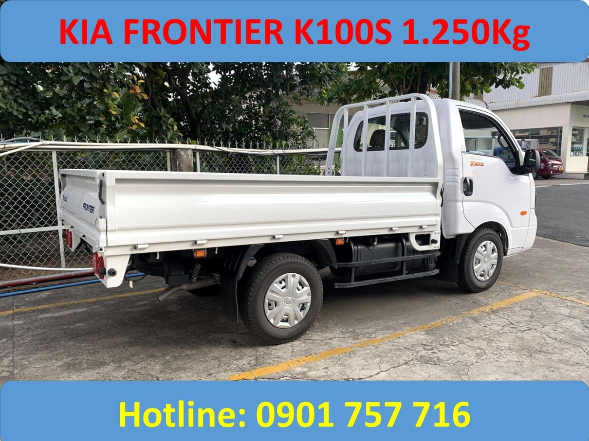 Kết cấu thùng lửng chắc chắn trên xe tải KIA 1.25 tấn, đa dụng cho nhiều loại hàng