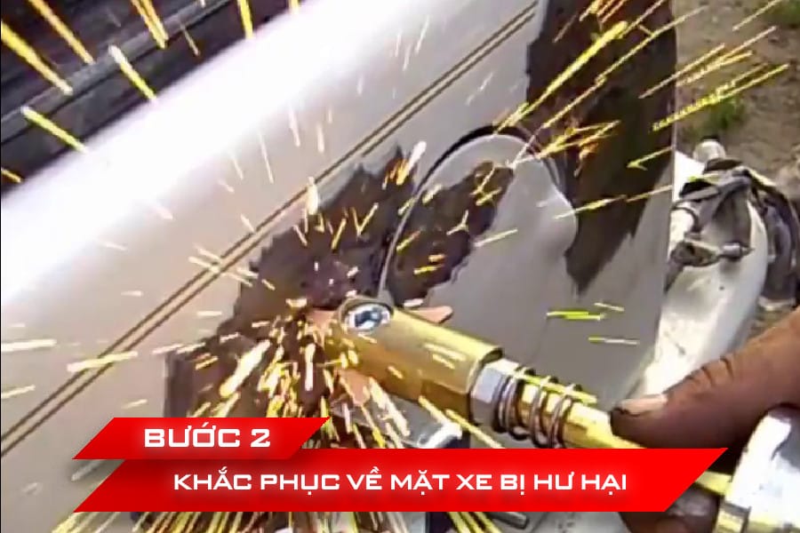 Khắc phục bề mặt sơn xe bị hư hại