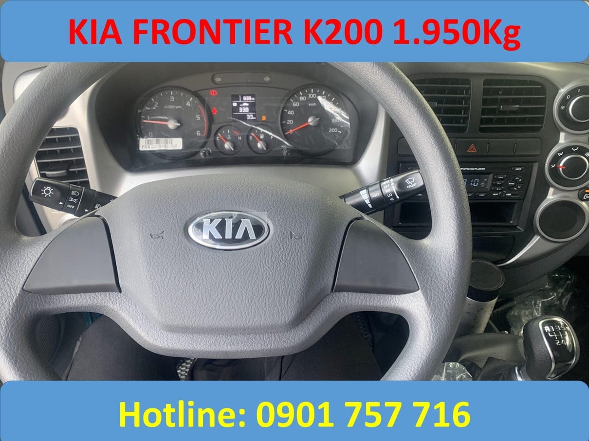 Khoang cabin rộng rãi và tiện nghi bên trong xe tải Kia K200