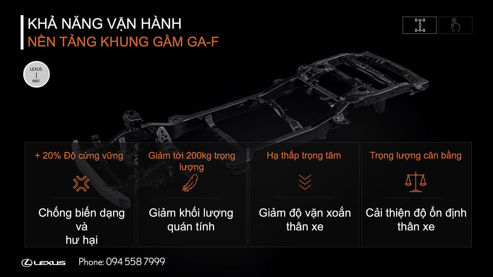 Khung gầm xe Lexus LX 600 được thiết kế cho khả năng vượt địa hình