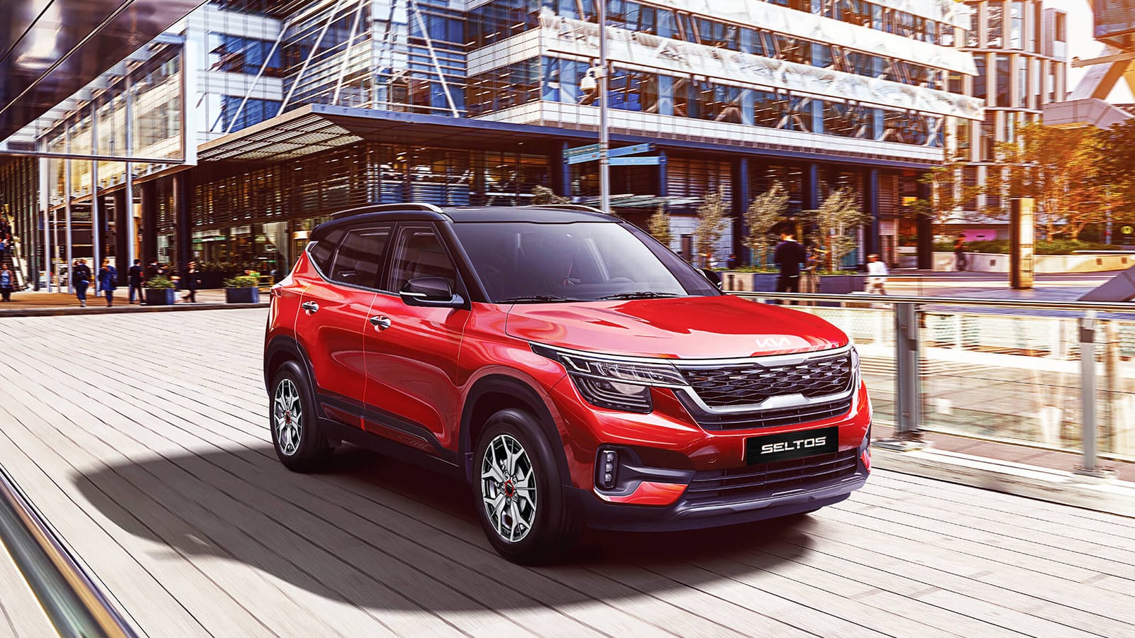 Kia Seltos ngoại thất màu cam nổi bật