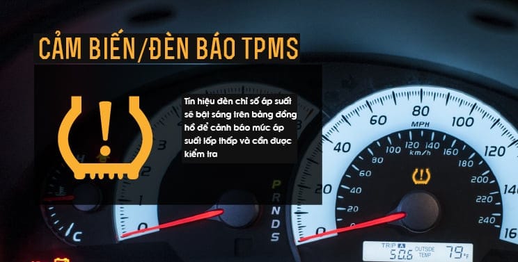 Kiểm tra áp suất lốp bằng đồng hồ đo khi xuất hiện ký hiệu áp suất lốp không đủ