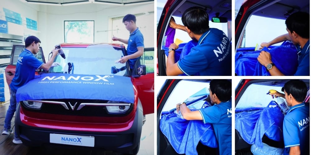 Kiểm tra chất lượng phim cách nhiệt kính lái sau khi dán
