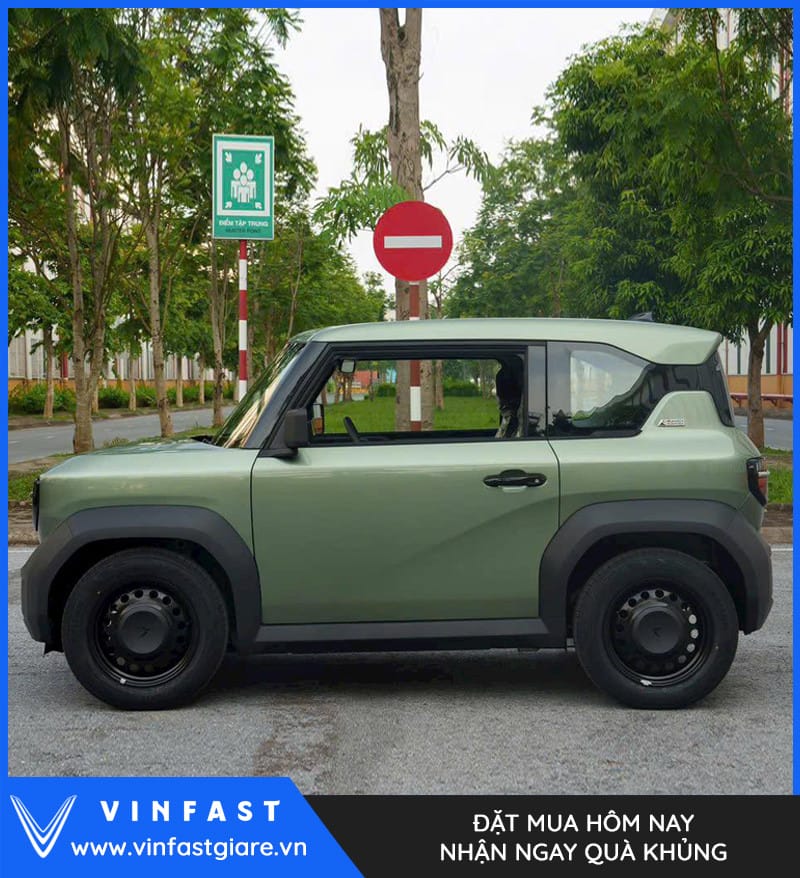 La-zăng 16 inch của xe VinFast VF3 màu xanh, tăng vẻ thể thao
