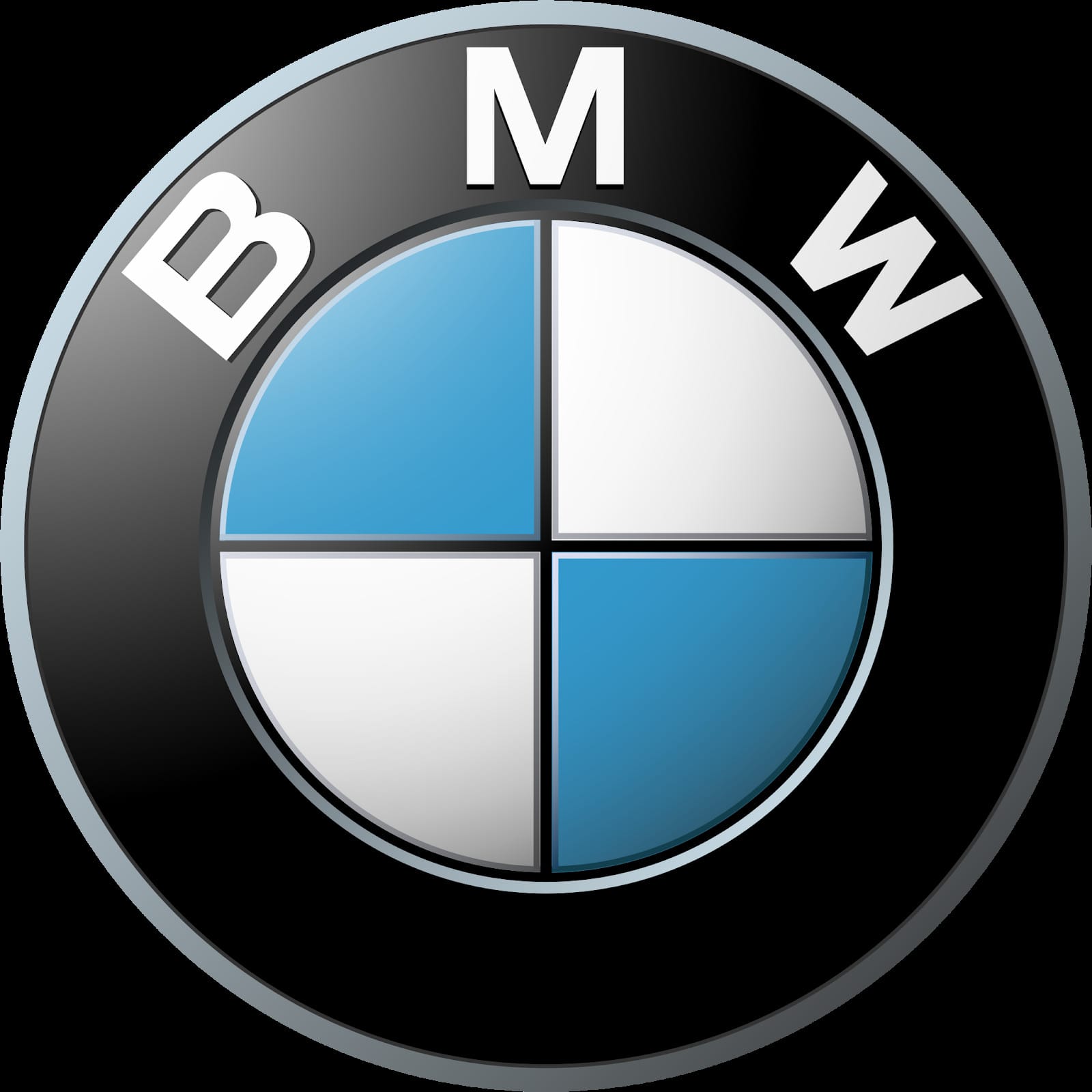 Logo BMW với hình cánh quạt máy bay xanh trắng, biểu tượng của sự năng động và công nghệ