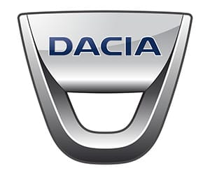 Logo Dacia với biểu tượng chim và núi