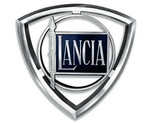 Logo Lancia với vô lăng và mũi tên tiến về phía trước