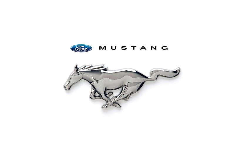 Logo ngựa hoang Ford Mustang, đại diện cho tốc độ và giá trị của xe có logo hình con ngựa