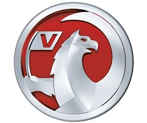 Logo Vauxhall với hình griffin và cờ chữ V