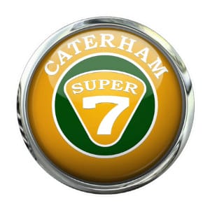 Logo Xe Caterham, chữ cách điệu và ba màu sắc - xe logo con hổ