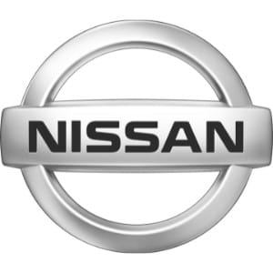 Logo xe Nissan, tên thương hiệu trên vòng tròn - xe logo con hổ