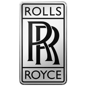 Logo xe Rolls-Royce, thiên thần và chữ RR lồng ghép - xe logo con hổ