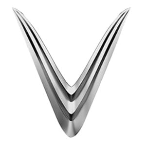 Logo xe Vinfast, chữ V kim loại 3D - xe logo con hổ