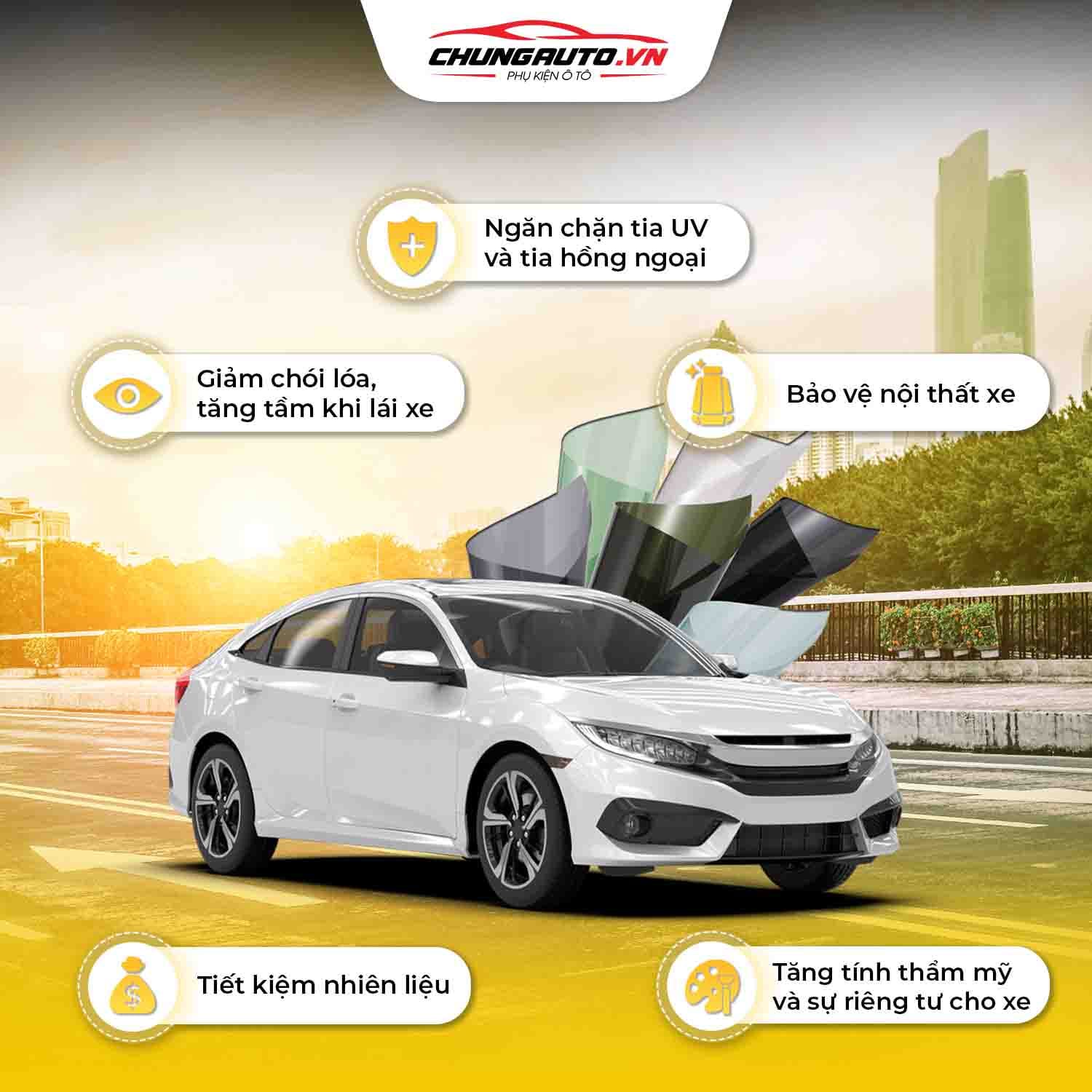 Lợi ích của việc dán phim cách nhiệt cho xe ô tô