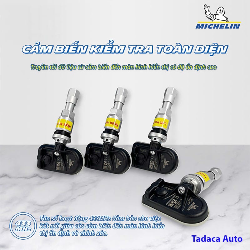 Màn hình cảm biến áp suất lốp Michelin nhỏ gọn trên taplo