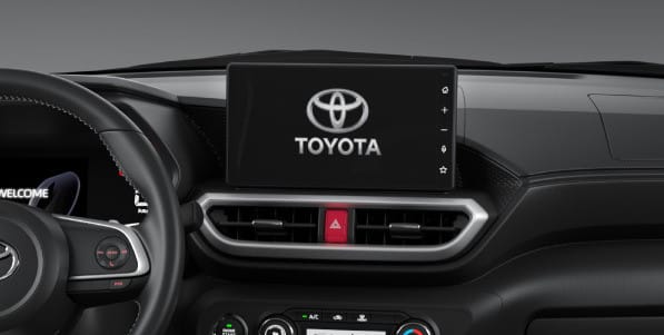 Màn hình giải trí trung tâm 9 inch trên Toyota Raize
