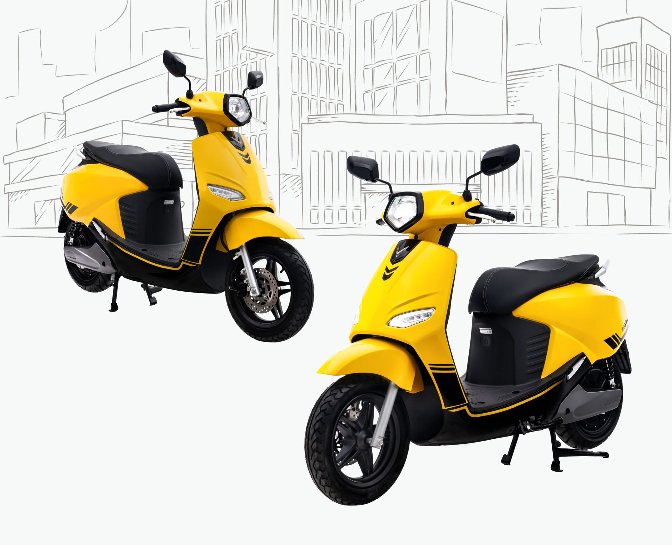 Màn hình kết nối thông minh và giao diện hiển thị xe máy điện VinFast Vento Neo
