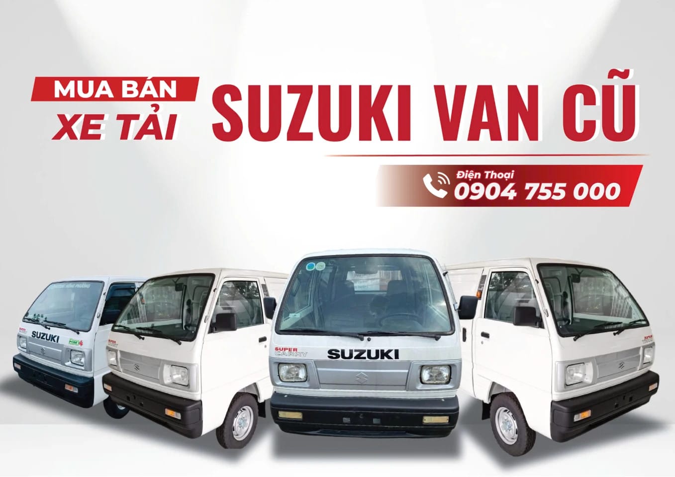 Mặt bên xe tải van 500kg cũ Suzuki Blind Van đang đỗ
