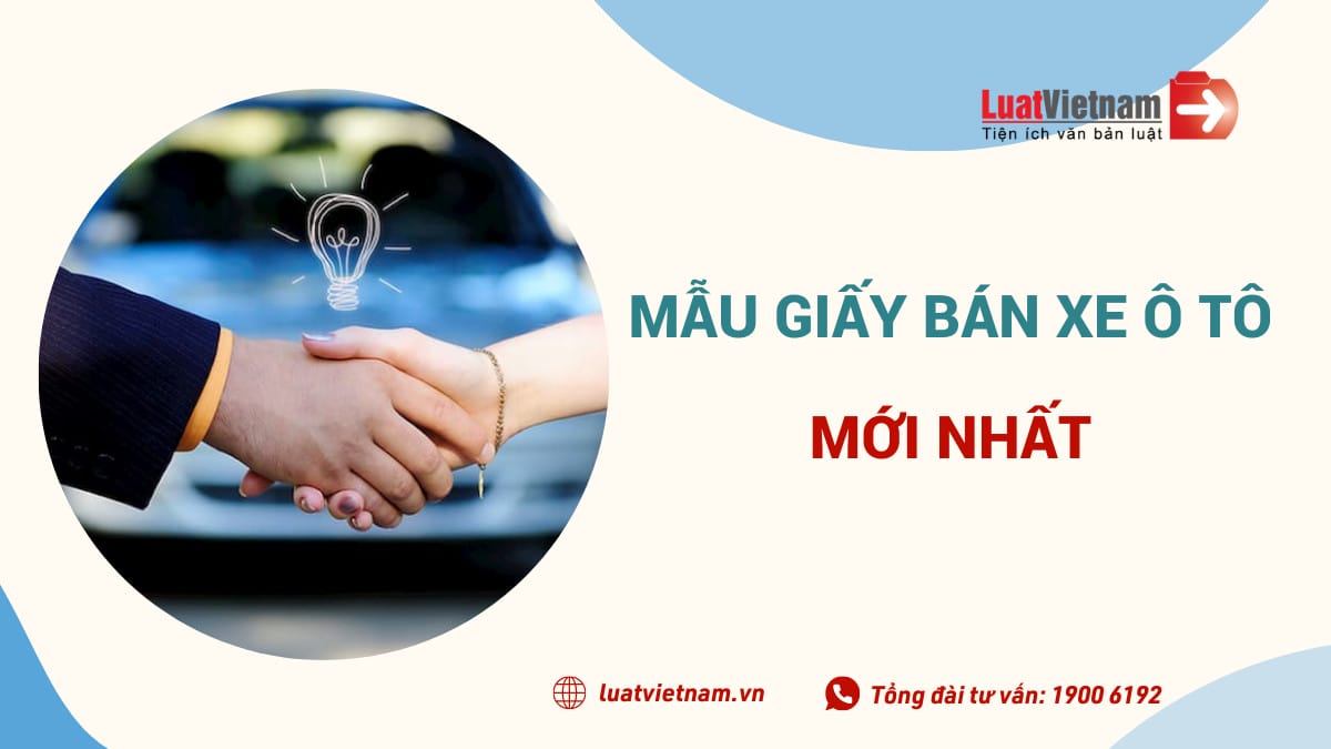 mẫu giấy mua bán xe ô tô viết tay đơn giản để sang tên