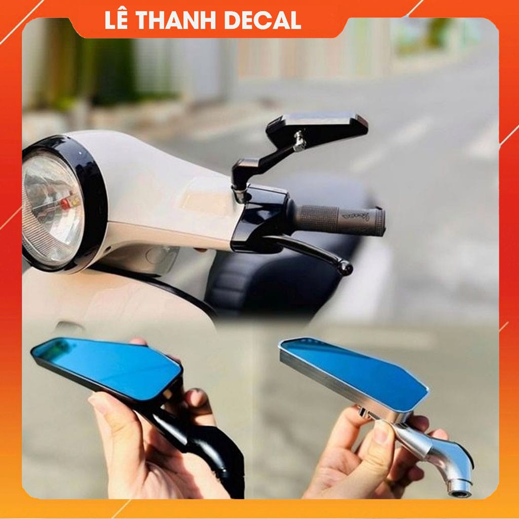 Mẫu gương chiếu hậu Vespa cao cấp, thể hiện sự đa dạng về kiểu dáng và phong cách
