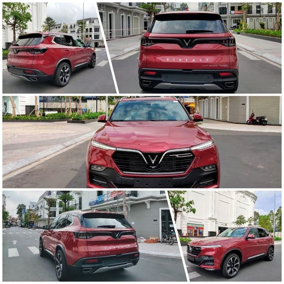 Mẫu SUV Vinfast Lux SA 2.0 màu đỏ ấn tượng