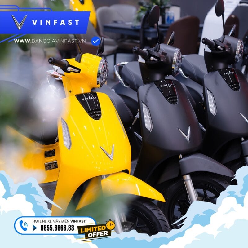 Mẫu xe máy điện VinFast phổ biến đang được bảo dưỡng tại Hà Nội