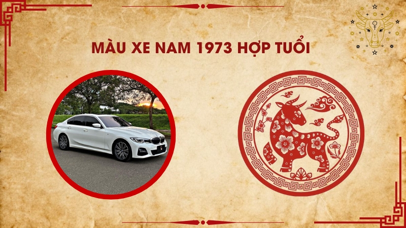 Màu xe nam 1973 hợp tuổi