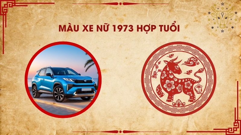 Màu xe nữ 1973 hợp tuổi