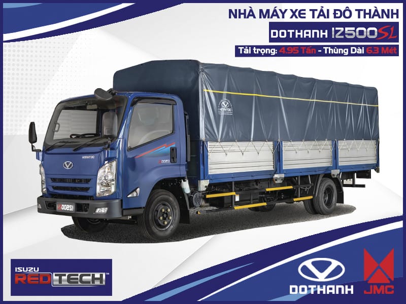 Mẫu xe tải Đô Thành IZ500SL thùng siêu dài, tải trọng lớn.