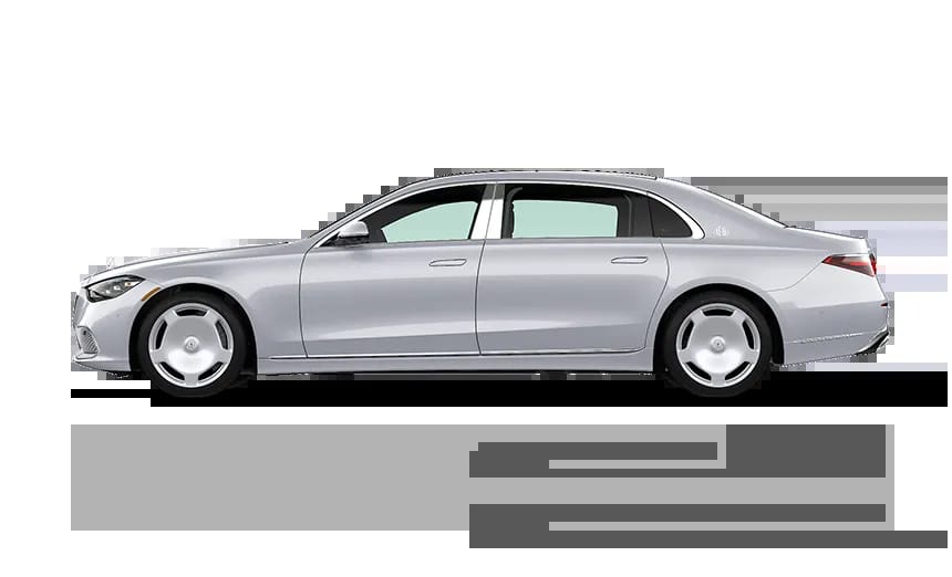 Mercedes-Maybach S 680 4MATIC nhìn từ bên hông, hiển thị các kích thước tổng thể chi tiết