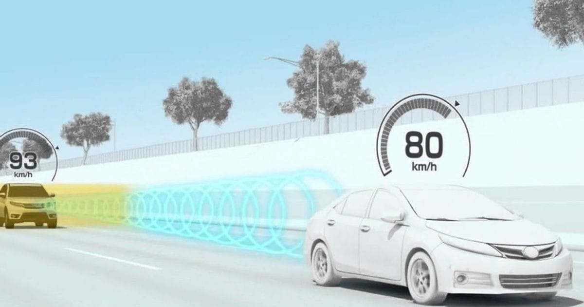 Minh họa hệ thống kiểm soát hành trình chủ động (DRCC) – một tính năng ADAS quan trọng