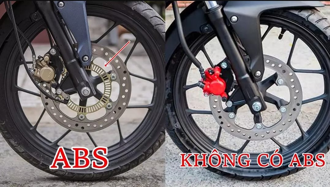 Minh họa khả năng kiểm soát lái vượt trội của xe trang bị phanh ABS khi phanh gấp trên bề mặt trơn trượt.