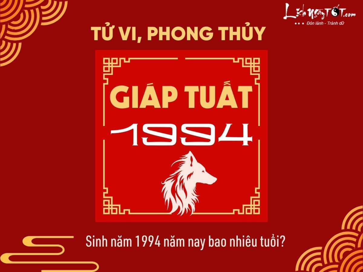 Minh họa người sinh năm 1994 tuổi con gì bao nhiêu tuổi trong tử vi và phong thủy.