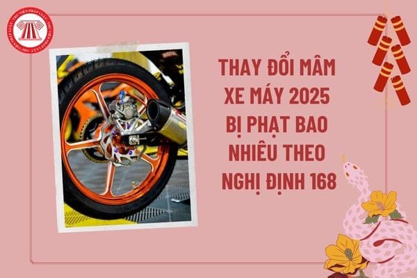 Mức phạt tiền khi tự ý thay đổi mâm xe máy theo quy định mới