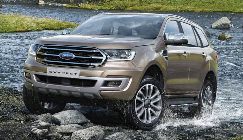 Ngoại thất mạnh mẽ của xe Ford Everest 2020 với khoảng sáng gầm ấn tượng