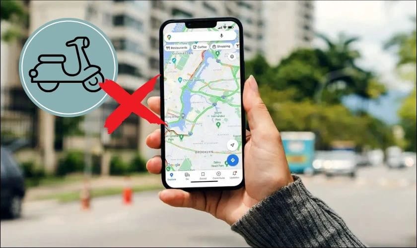 Người dùng thắc mắc về việc Google Maps không hiển thị tùy chọn xe máy