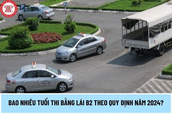 Người lái xe ô tô đang thực hiện bài thi thực hành để lấy bằng lái xe B2