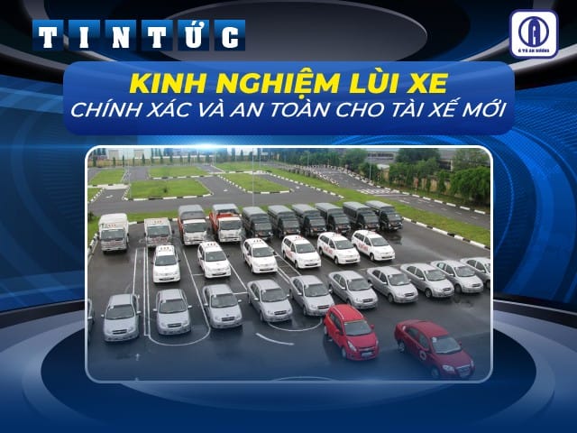 Người lái xe tải van đang kiểm tra gương chiếu hậu trước khi lùi xe