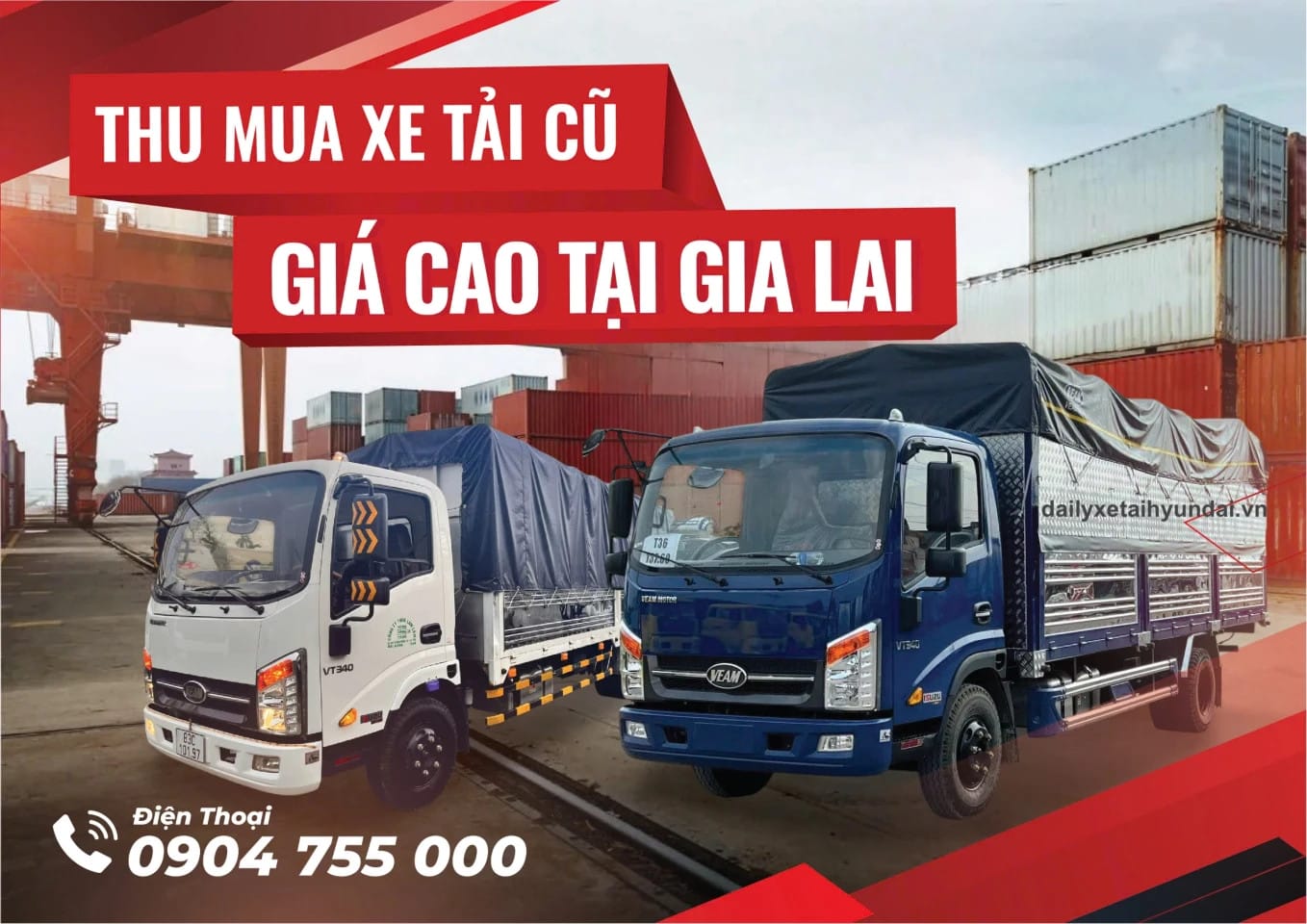 Người mua bán xe tải cũ Gia Lai đang kiểm tra xe