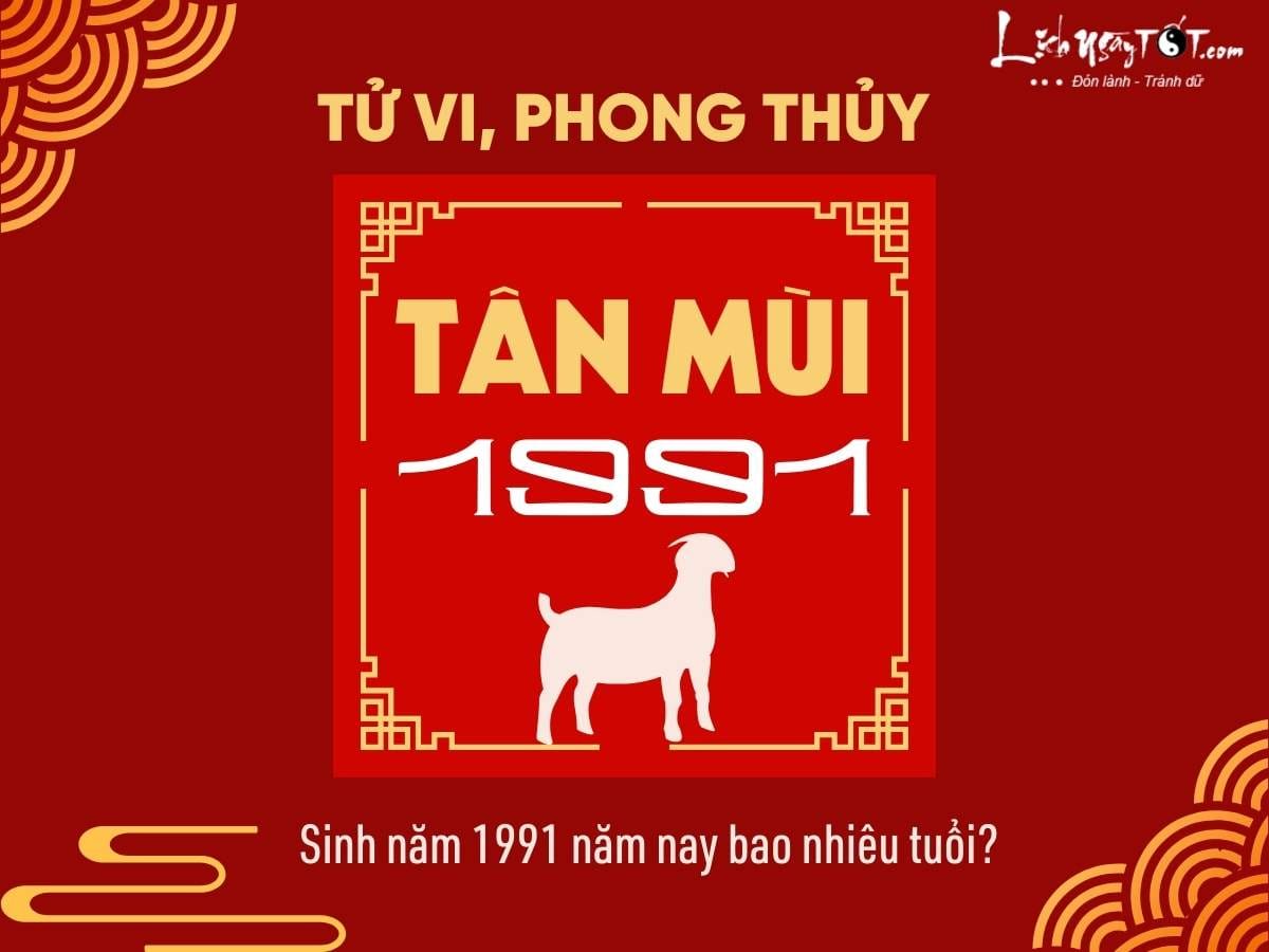 Người sinh năm 1991 Tân Mùi và tuổi hiện tại