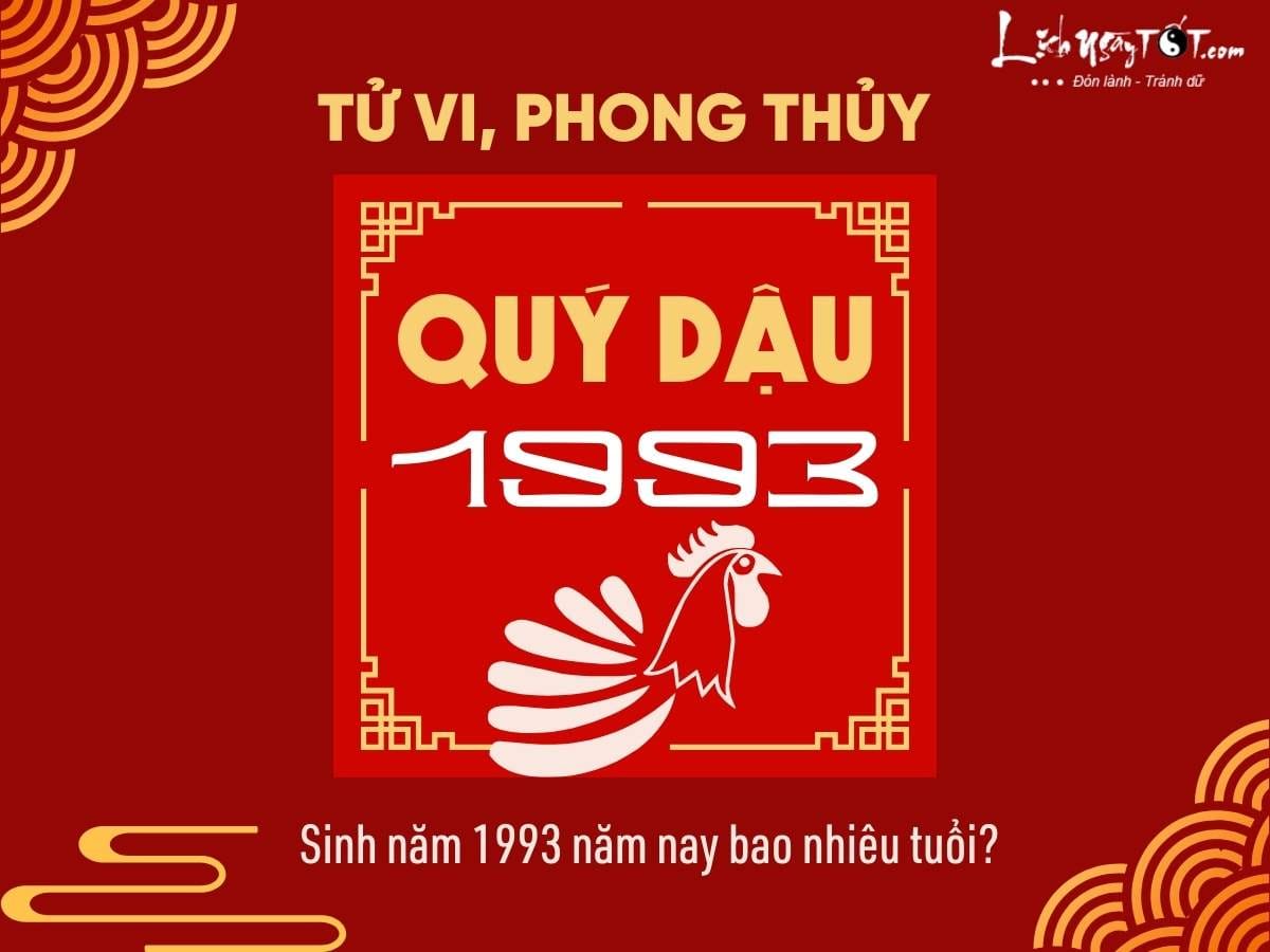 Người sinh năm 1993 Quý Dậu và cách tính tuổi dương lịch, âm lịch
