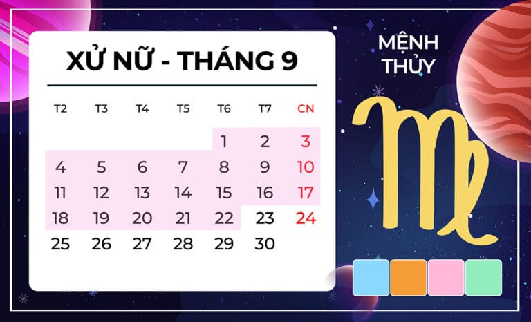 Người sinh tháng 9 thuộc cung Xử Nữ mệnh Thủy