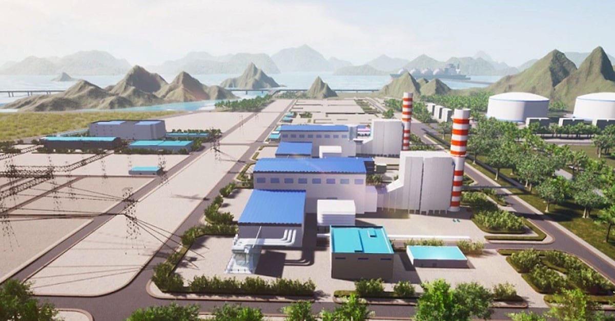 Nhà máy điện khí LNG Quảng Ninh đang trong quá trình xây dựng