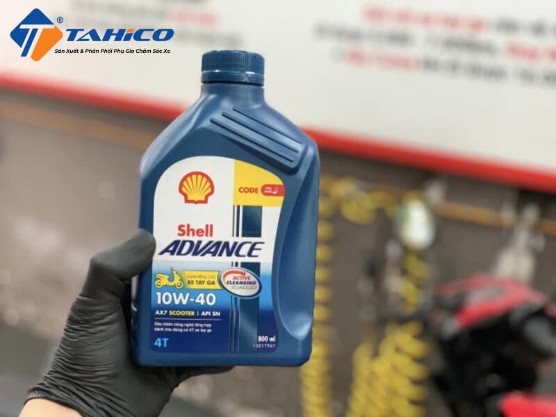 Nhớt Shell Advance AX7 Scooter 10W40 0.8L