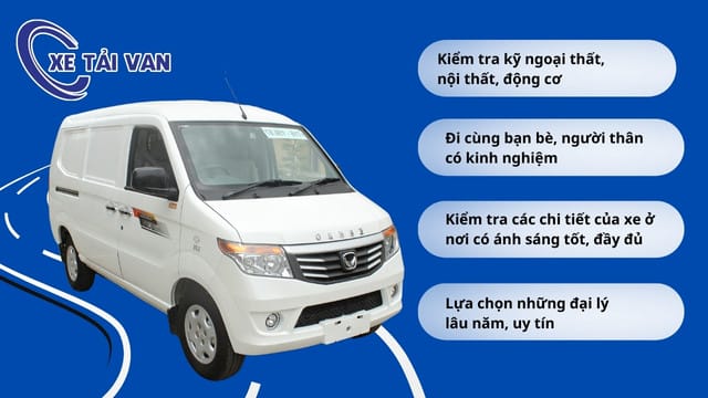 Những điều cần lưu ý khi kiểm tra xe tải van Kenbo 2 chỗ cũ
