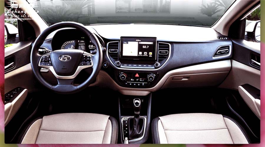 Nội thất Hyundai Accent 2022 bản đặc biệt với không gian rộng rãi